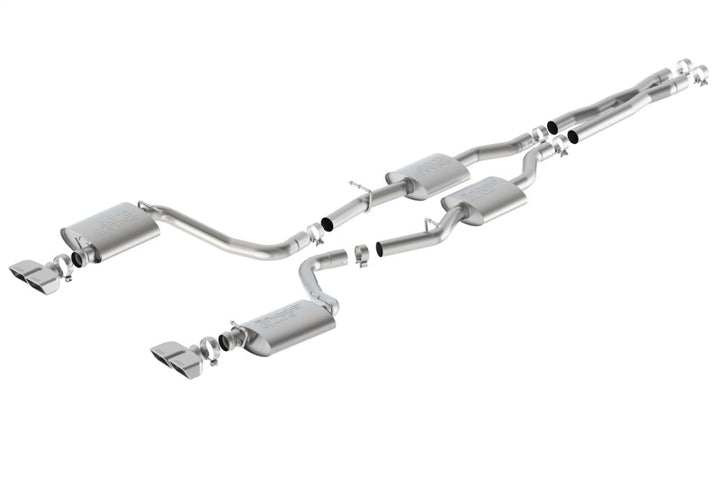 Borla S-Type Dual Split Rear Exit Exhaust for 15-16 Dodge Challenger R/T 5.7L with Angle Cut Tips