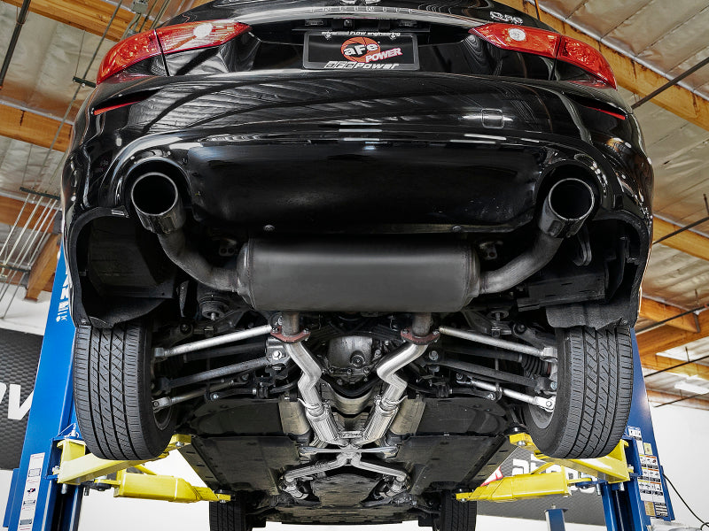 aFe Takeda 2.5in to 3in 304 SS Y-Pipe Exhaust System for 16-18 Infiniti Q50/Q60 V6-3.0L