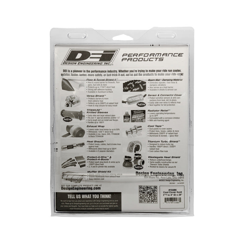 DEI Cool-Cover GOLD Air Tube Cover Kit 3in to 4in OD x 28in L