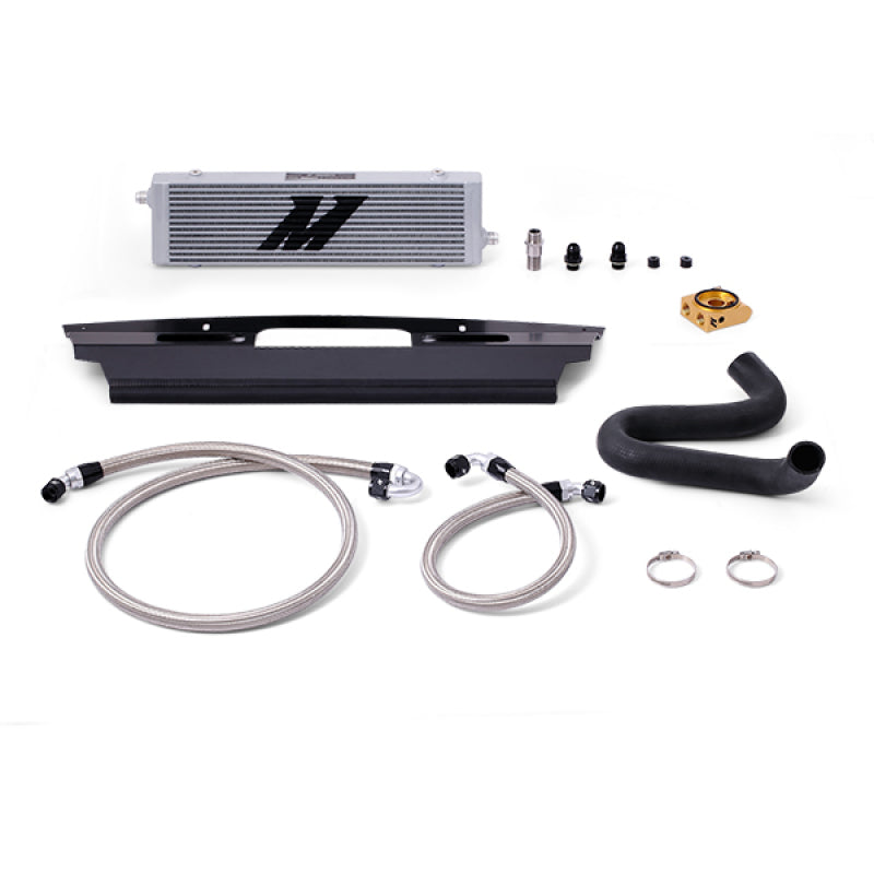 Mishimoto Oil Cooler Kit Thermostatic Silver 2015+Mustang GT - OneFastShop