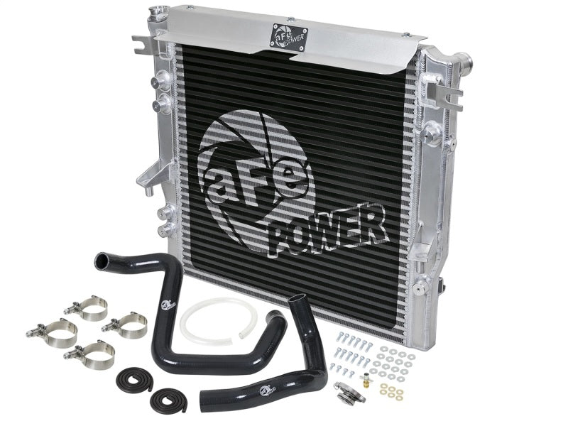 aFe BladeRunner GT Series Bar and Plate Radiator with Black Hoses for 12-18 Jeep Wrangler JK V6 3.6L