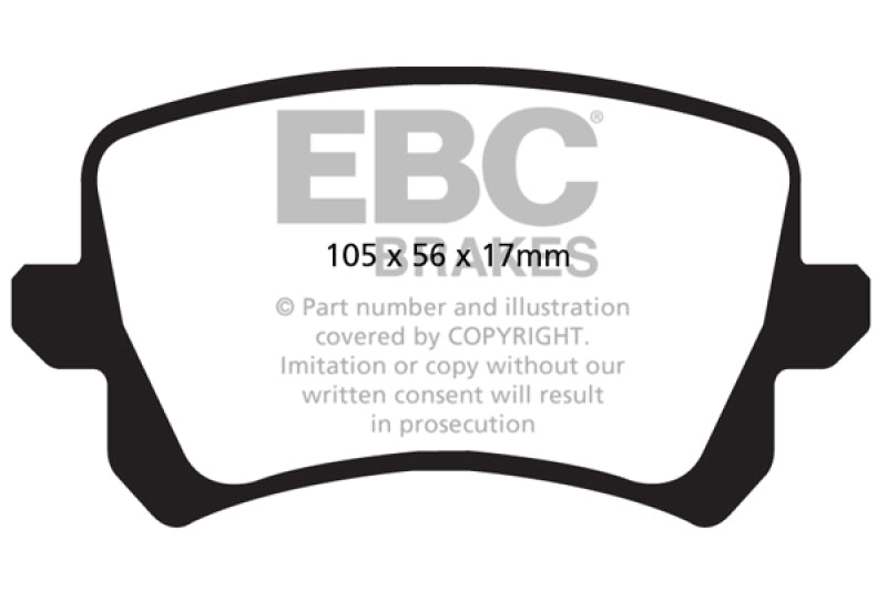 EBC Redstuff Rear Brake Pads for 15+ Audi Q3 2.0 Turbo