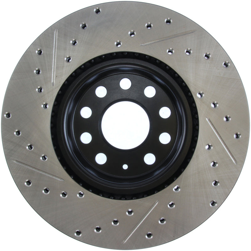 StopTech Slotted & Drilled Sport Brake Rotor for Audi A1 A3 Q2 Q3 TT, Seat Altea Leon, Volkswagen Golf Jetta Tiguan - OneFastShop
