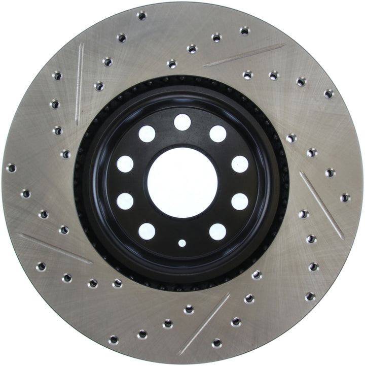 StopTech Slotted & Drilled Sport Brake Rotor for Audi A1 A3 Q2 Q3 TT, Seat Altea Leon, Volkswagen Golf Jetta Tiguan - OneFastShop