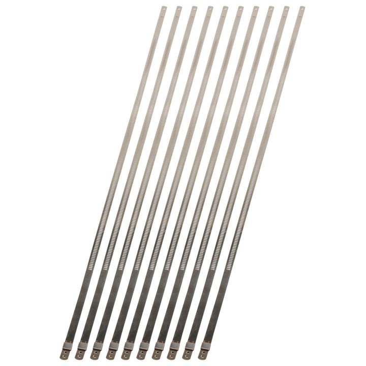 DEI Stainless Steel Positive Locking Tie 1/4in x 20in - 10 Pack for High Heat Applications