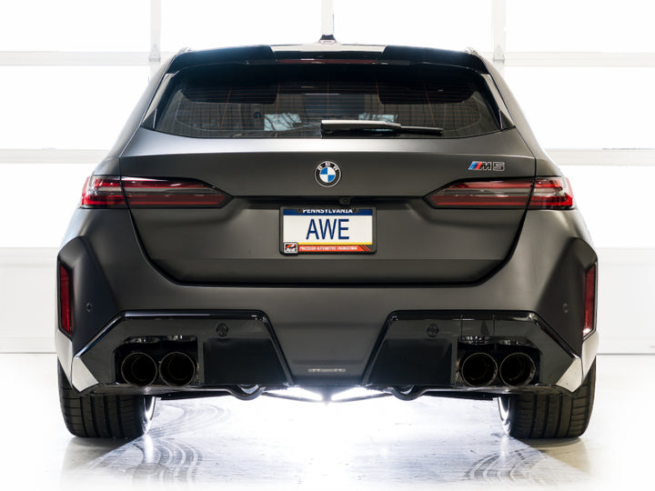 AWE Tuning BMW G90/G99 M5 Track Edition Cat-Back Exhaust Diamond Black Tips