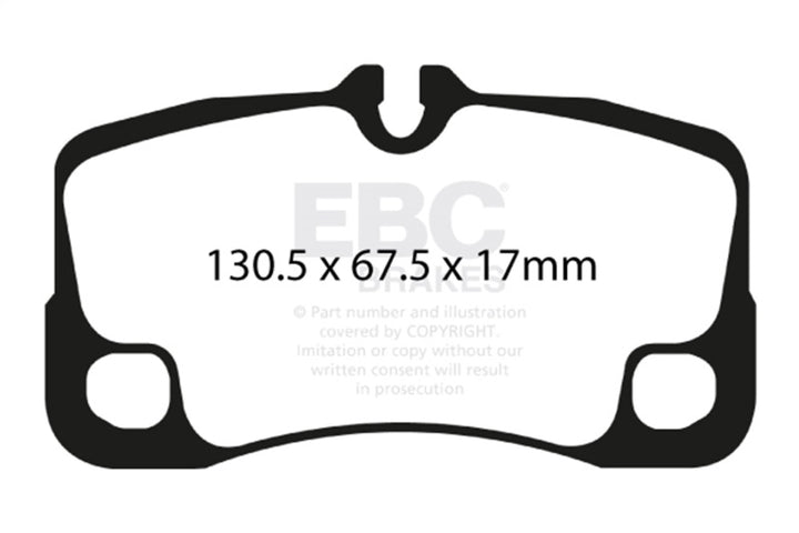 EBC Redstuff Rear Brake Pads for 09-12 Porsche 911 (997) 3.6 Carrera 2 Cast Iron Rotor Only - OneFastShop
