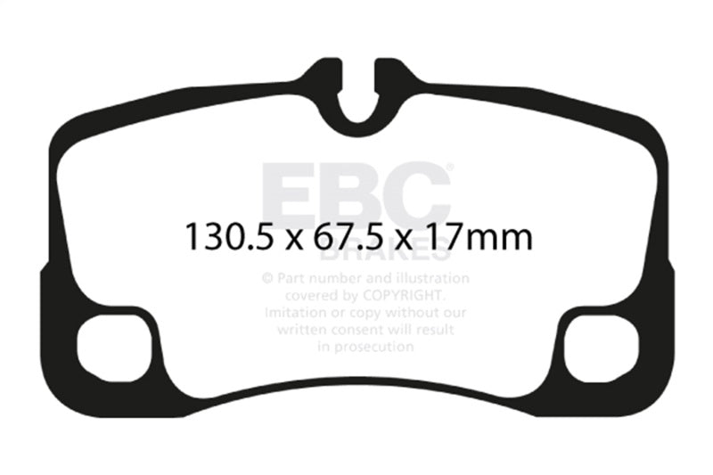 EBC Redstuff Rear Brake Pads for 09-12 Porsche 911 (997) 3.6 Carrera 2 Cast Iron Rotor Only - OneFastShop
