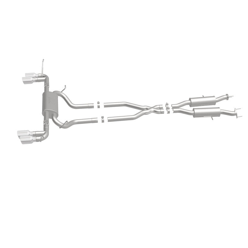 Magnaflow Cat Back Exhaust SS 2.5in Quad Split Polish 4in Tip for 14-15 Jeep Grand Cherokee 3.6L 5.7L V6 V8 - OneFastShop