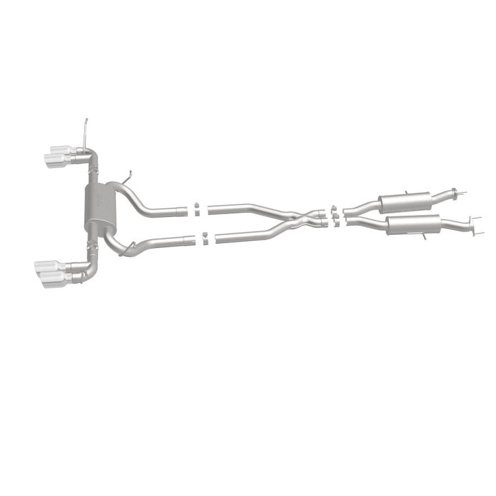 Magnaflow Cat Back Exhaust SS 2.5in Quad Split Polish 4in Tip for 14-15 Jeep Grand Cherokee 3.6L 5.7L V6 V8 - OneFastShop