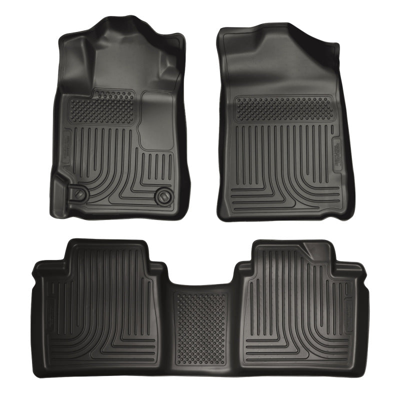 Husky Liners WeatherBeater Combo Black Floor Liners for 2nd Row - 07-11 Toyota Camry - OneFastShop