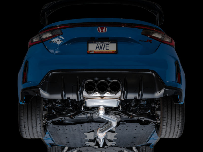 AWE Tuning Touring Edition Exhaust with Triple Diamond Black Tips for 2023 Honda Civic Type R