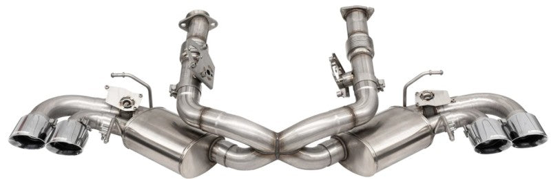 Corsa 3 in. Valved Cat-Back Exhaust for Corvette C8 2020–2025 4.5 in. Quad Tips - OneFastShop