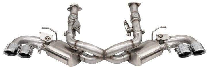 Corsa 3 in. Valved Cat-Back Exhaust for Corvette C8 2020–2025 4.5 in. Quad Tips - OneFastShop