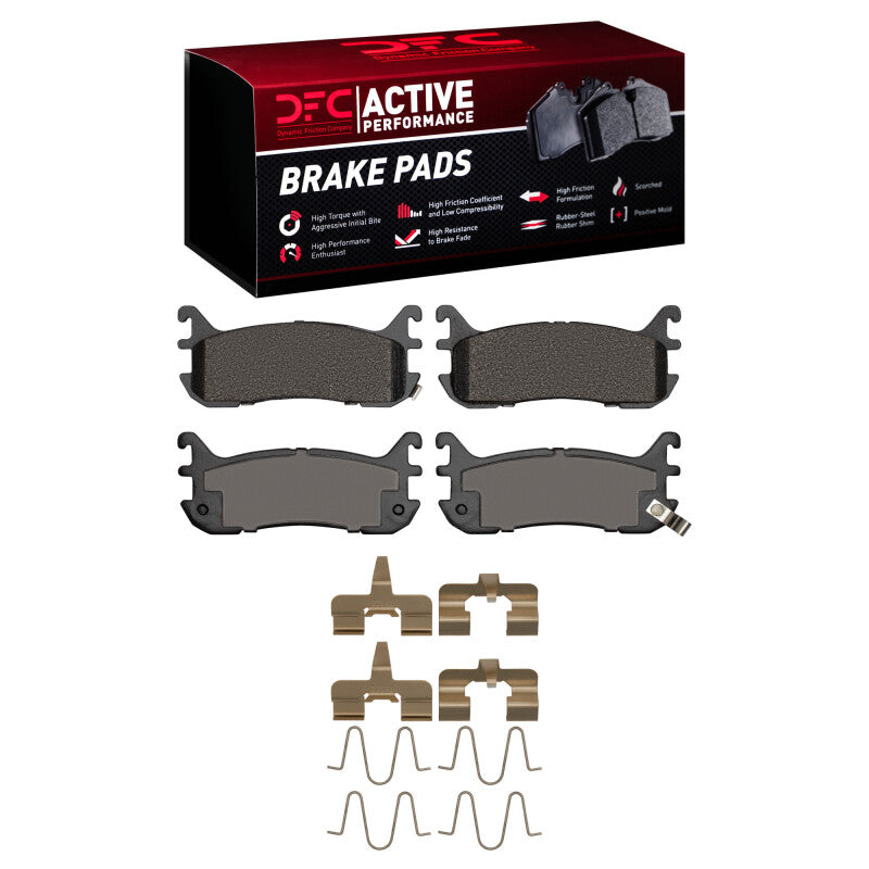 DFC Active Performance Rear Brake Pads and Hardware Kit - Mazda Miata / Ford Escort 1994-2003