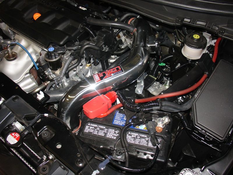 Injen Polished Tuned Air Intake with MR Tech and Web Nano-Fiber Dry Filter for 12-13 Honda Civic DX EX LX Si Hybrid