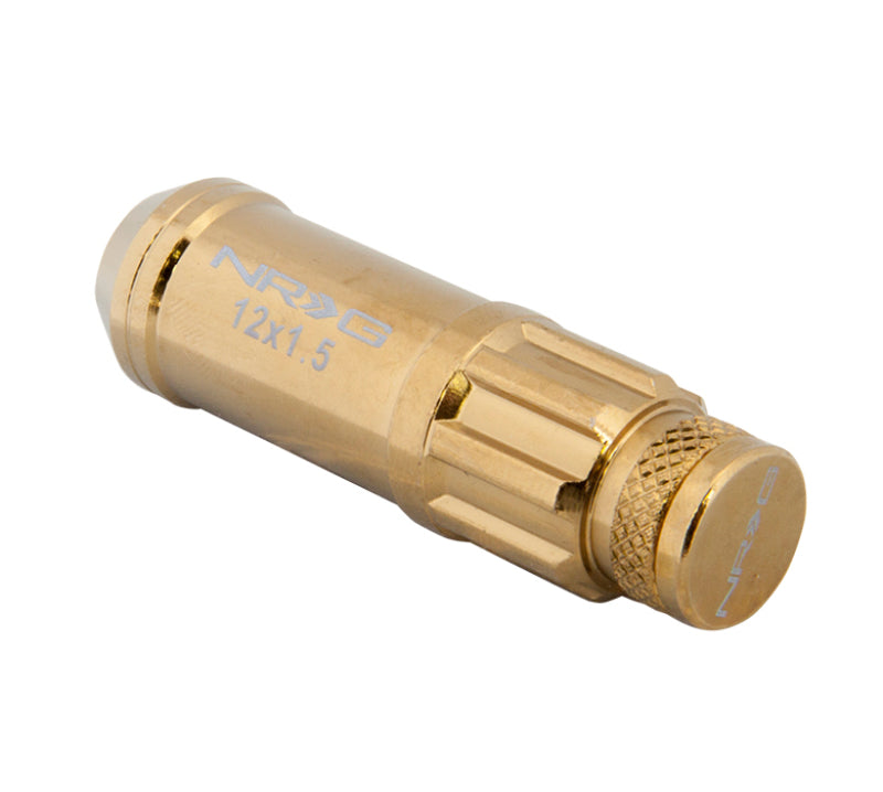 NRG 700 Series Steel Lug Nut Set M12x1.5 - 21 Pc with Locks - Chrome Gold, image 4