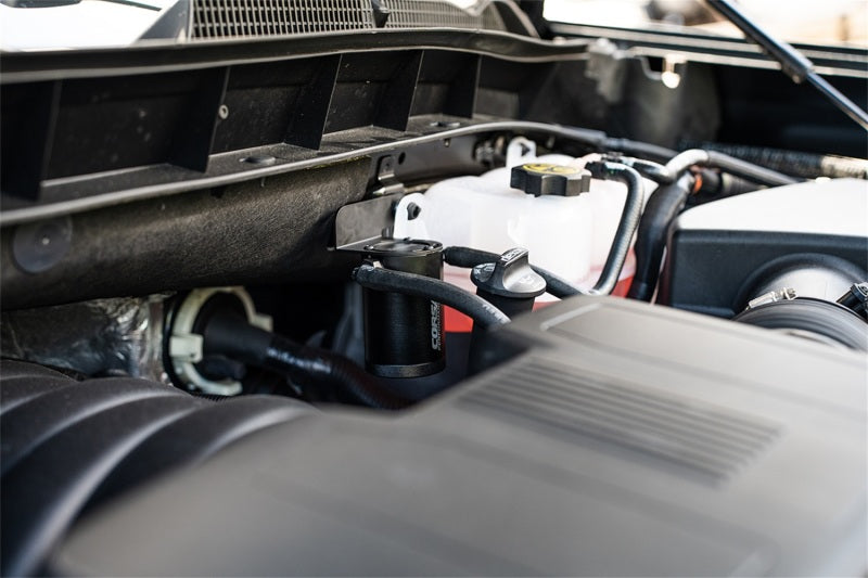 CORSA Performance Aluminum Oil Catch Can for 2019-2024 Silverado/Sierra & 2021-2024 Tahoe/Suburban/Yukon/Denali