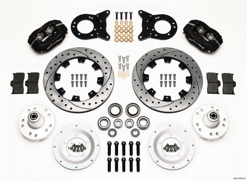 Wilwood Forged Dynalite Front Kit 12.19in Drilled for 1970-1973 Mustang Disc & Drum Spindle - OneFastShop
