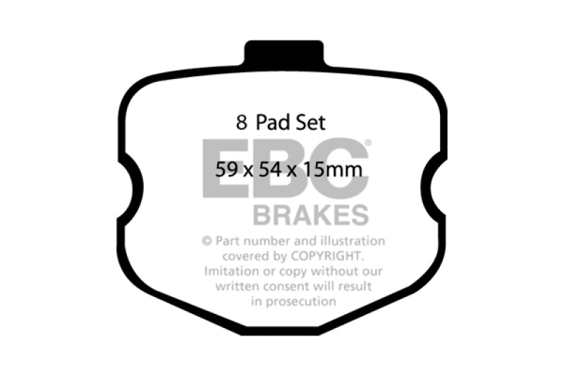 EBC Redstuff Rear Brake Pads for 06-08 Chevrolet Corvette (C6) Z06 and Base Models - OneFastShop