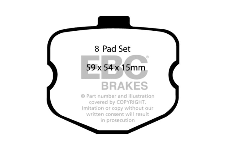 EBC Redstuff Rear Brake Pads for 06-08 Chevrolet Corvette (C6) Z06 and Base Models - OneFastShop