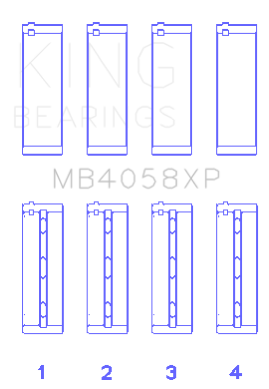 King Performance Main Bearing Set - Nissan VQ35DE 1995-2024 (Size STD), image 2
