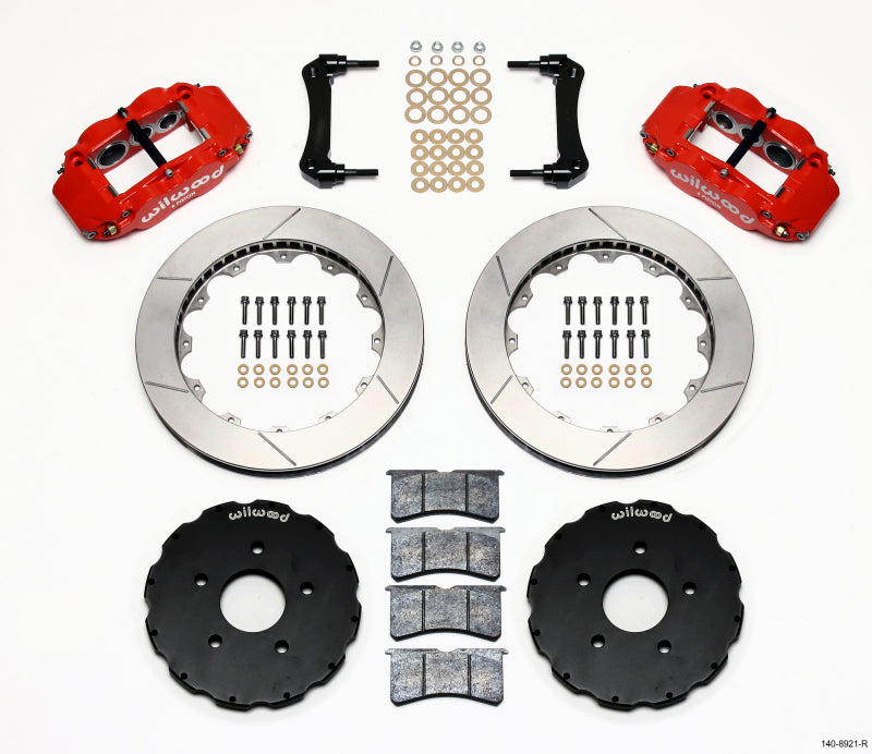 Wilwood Narrow Superlite 6R Front Hat Kit 13.06in Red 2005-2013 Corvette C6 - OneFastShop