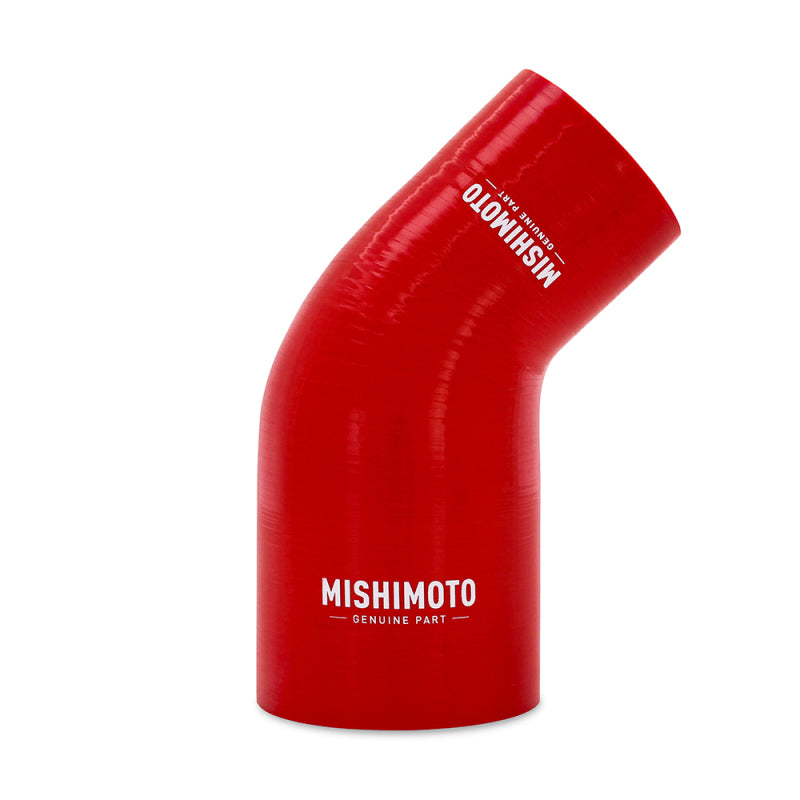 Mishimoto Silicone Reducer Coupler 45Deg 2.5in to 3in Red - OneFastShop