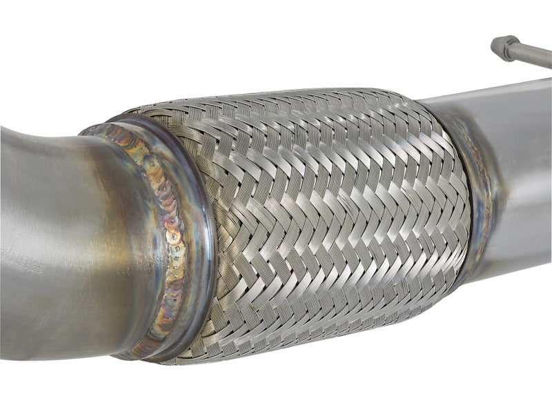 aFe Twisted Steel 3 Inch Rear Downpipe Midpipe Mandrel Bent 304 Stainless Steel 2017 Honda Civic Type R I4 2.0L - OneFastShop