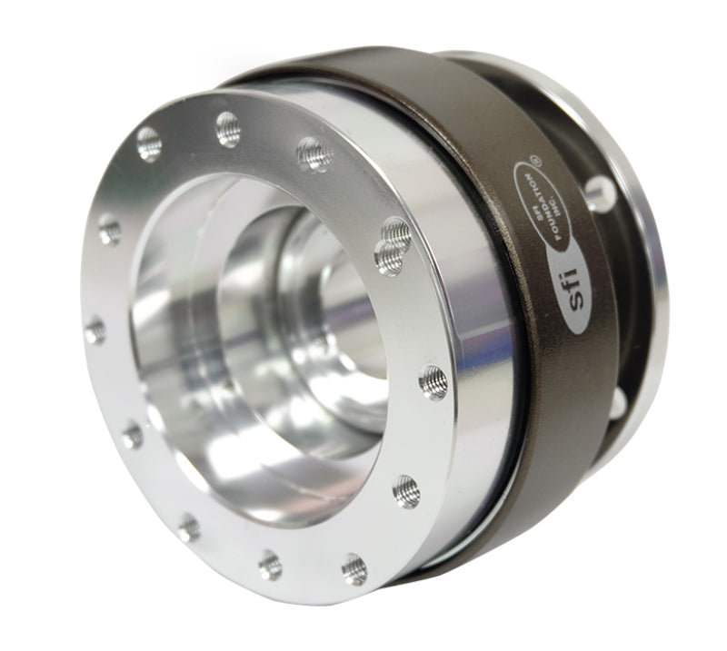 NRG Quick Release Gen 2.0 Steering Wheel Adapter - Silver with Chrome Ring, SFI 42.1, image 5