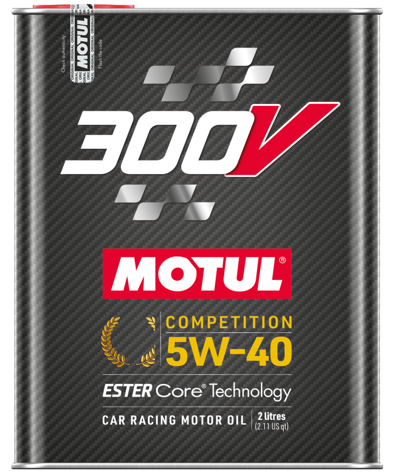 Motul 2L Synthetic-Ester Racing Oil 300V Competition 5W40 10x2L - OneFastShop