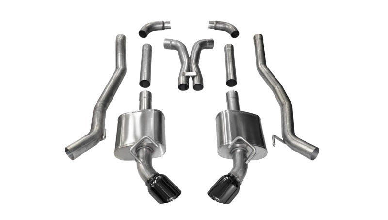 Corsa Black Xtreme 3in Cat-Back Exhaust System - Chevrolet Camaro SS 6.2L V8 2011-2015 - OneFastShop