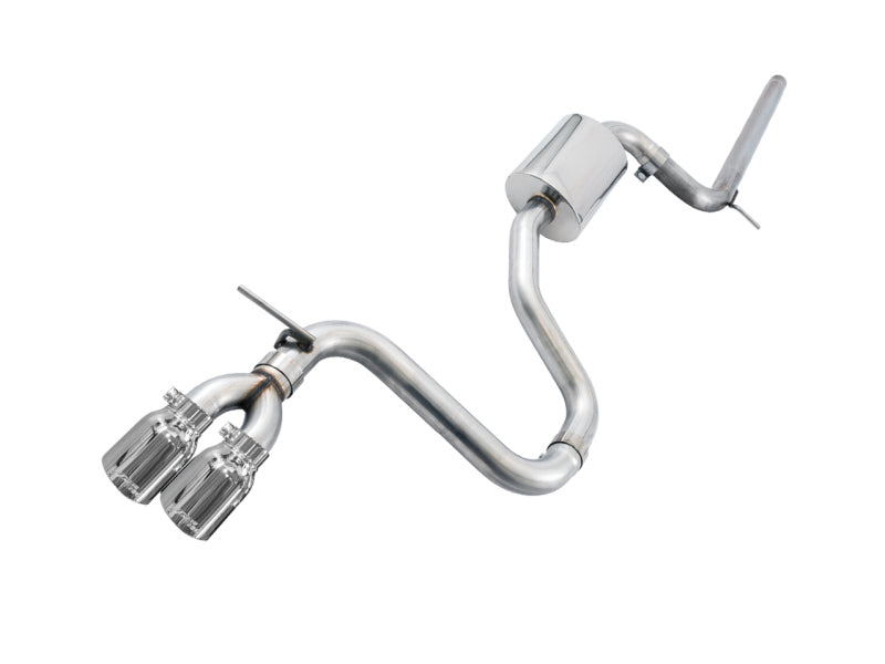 AWE Track Edition Cat-Back Exhaust - Volkswagen Golf 2015-2017 - 90mm Chrome Silver Tips