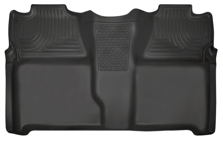 Husky Liners Weatherbeater Black 2nd Seat Floor Liner for 07-13 Chevy Silverado 1500/2500HD Crew Cab