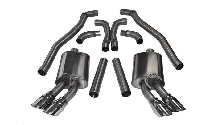 Corsa Polished Sport Cat-Back + XO Exhaust for 2012-2015 Chevrolet Camaro ZL1