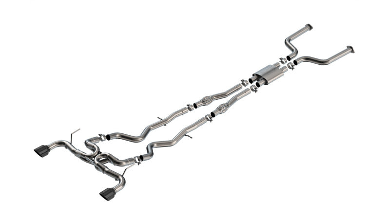 Borla ATAK Cat-Back Exhaust System - 4.5in Black Chrome Tip (Borla 16-24 Infinity Q50 V6 Auto) - OneFastShop