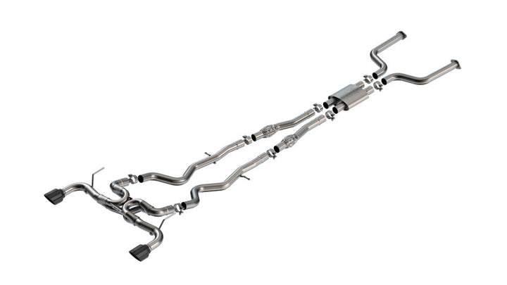 Borla ATAK Cat-Back Exhaust System - 4.5in Black Chrome Tip (Borla 16-24 Infinity Q50 V6 Auto) - OneFastShop