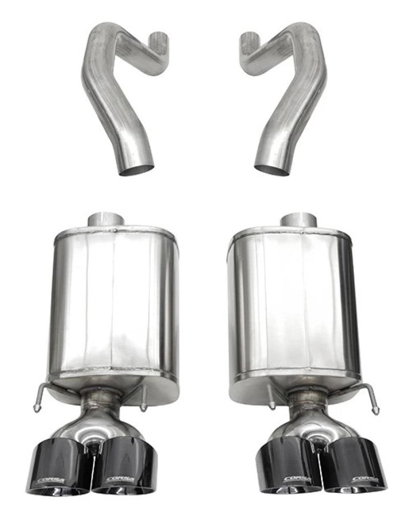 CORSA Performance Black PVD AxleBack Exhaust with 4.5in Twin Tips for 06-13 Chevy Corvette C6 Z06 7.0L / 09-13 ZR1 6.2L