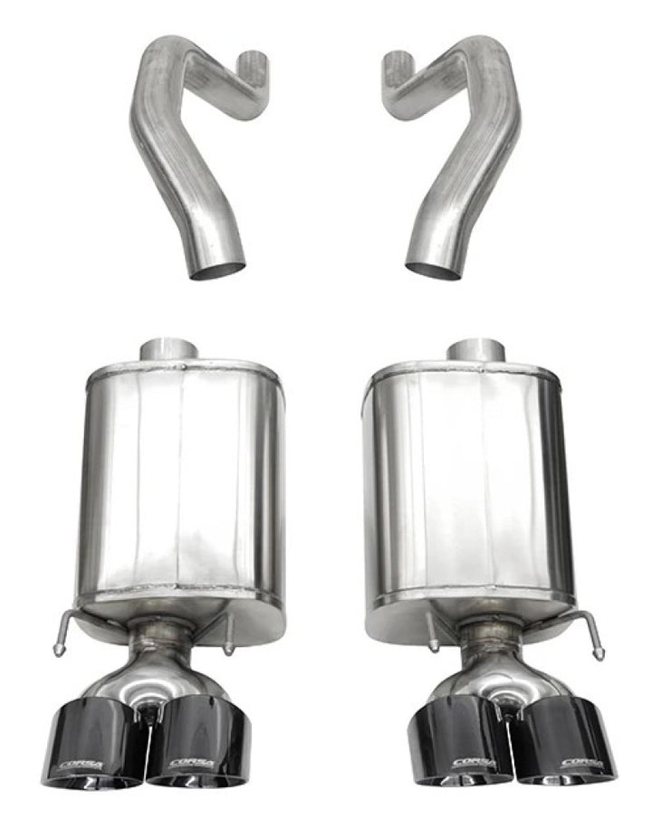 CORSA Performance Black PVD AxleBack Exhaust with 4.5in Twin Tips for 06-13 Chevy Corvette C6 Z06 7.0L / 09-13 ZR1 6.2L