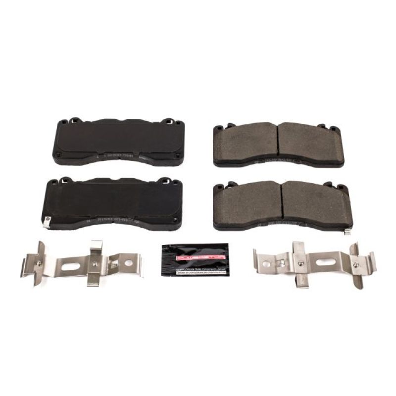 PowerStop Front Z23 Evolution Sport Brake Pads w/Hardware for 15-23 Ford Mustang EcoBoost GT Bullitt Mach 1 - OneFastShop