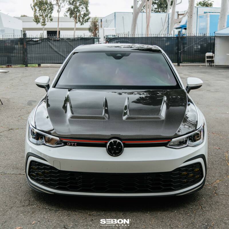 Seibon DV-Style Carbon Fiber Hood for 2022-2023 Volkswagen Golf GTI/R