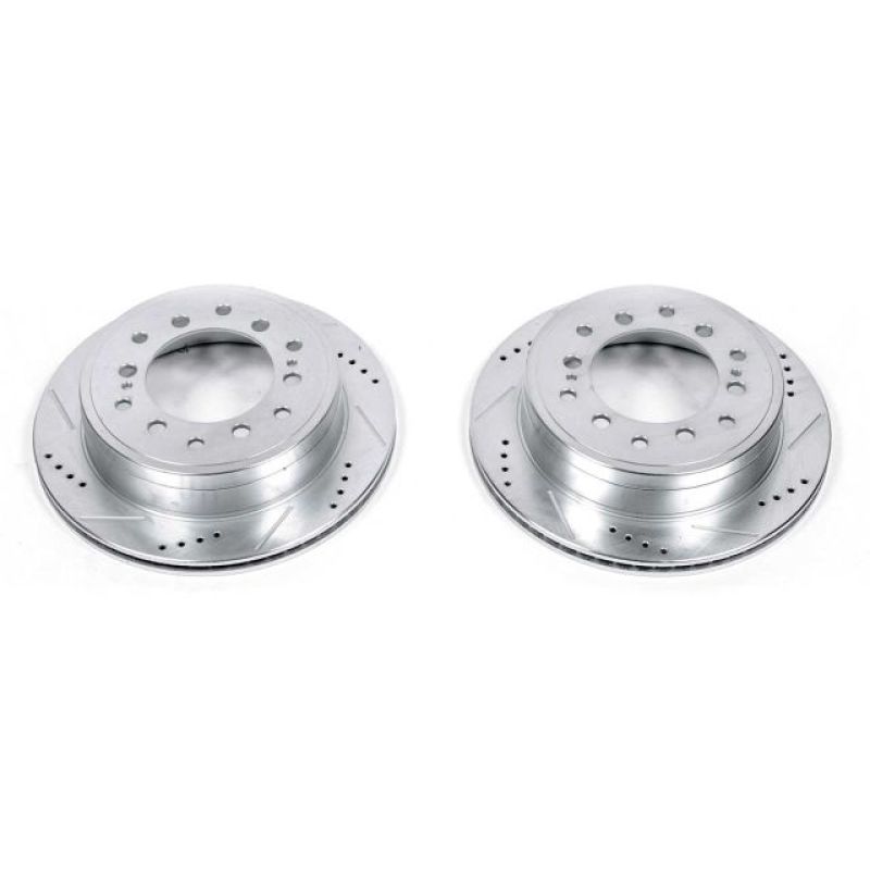 PowerStop Rear Evolution Drilled & Slotted Rotors - Pair for Lexus GX460 (2010-2019) - OneFastShop