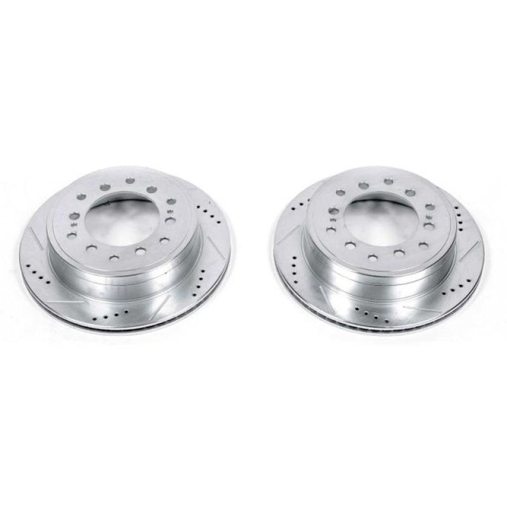 PowerStop Rear Evolution Drilled & Slotted Rotors - Pair for Lexus GX460 (2010-2019) - OneFastShop