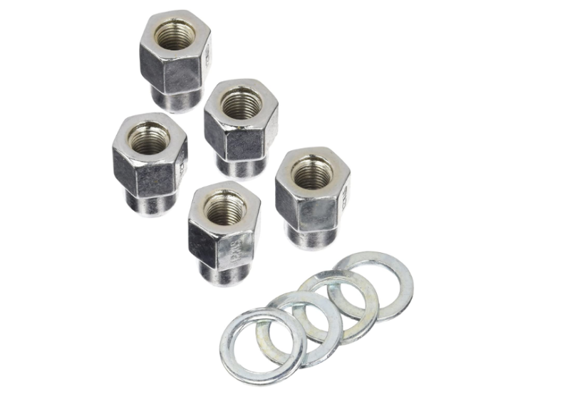 Weld Open End Lug Nuts With Centered Washers 7/16 in. Right Hand Thread for Wheels (5 Pack) - OneFastShop