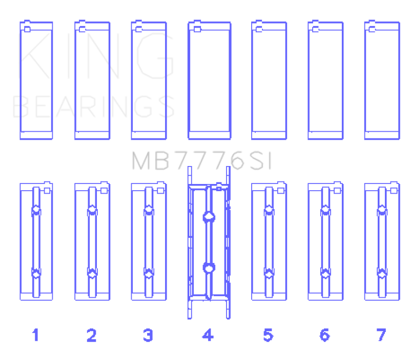 King Engine Bearings Main Bearing Set +0.25mm for BMW N55B30A N53B30A N52B30A
