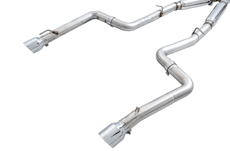 AWE Tuning Track Edition Exhaust with Chrome Silver Tips for Dodge Charger 6.4L/6.2L Supercharged - 2015+ - OneFastShop