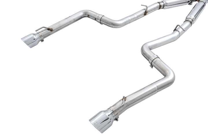 AWE Tuning Track Edition Exhaust with Chrome Silver Tips for Dodge Charger 6.4L/6.2L Supercharged - 2015+ - OneFastShop