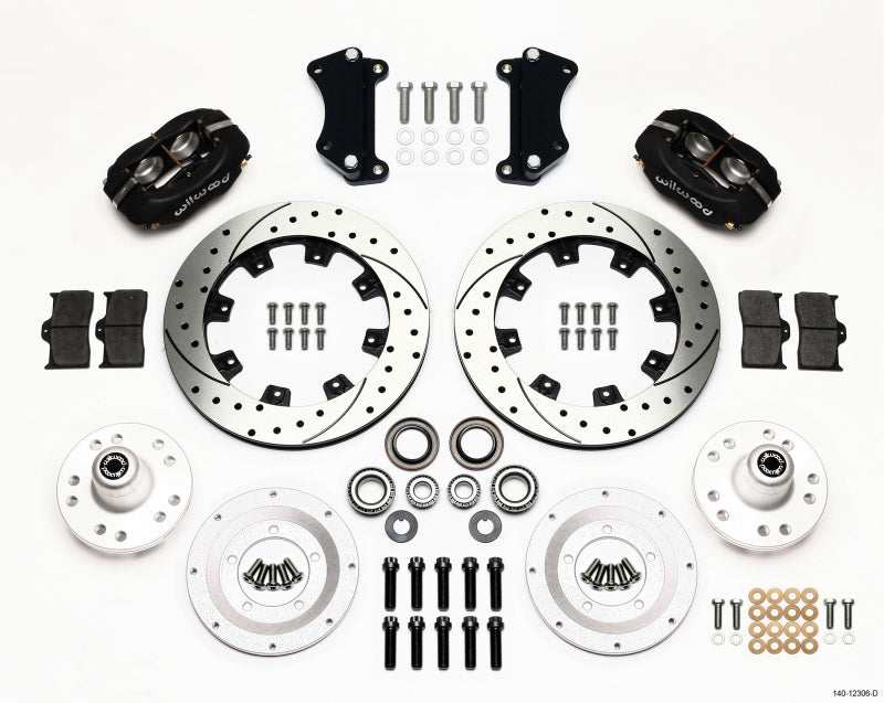 Wilwood Forged Dynalite Front Kit 12.19in Drilled for 1955-1957 Chevrolet Bel Air