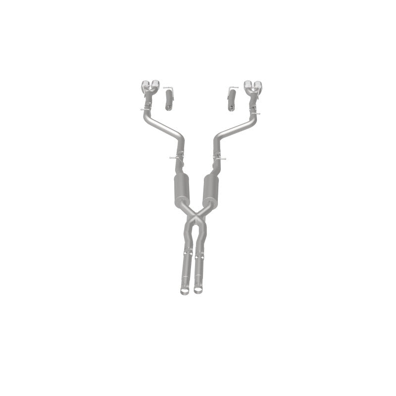 MagnaFlow Cat-Back Exhaust System SS 2.5in Quad Split Rear 3.5in Tip 2015-2023 Dodge Challenger 3.6L V6 - OneFastShop