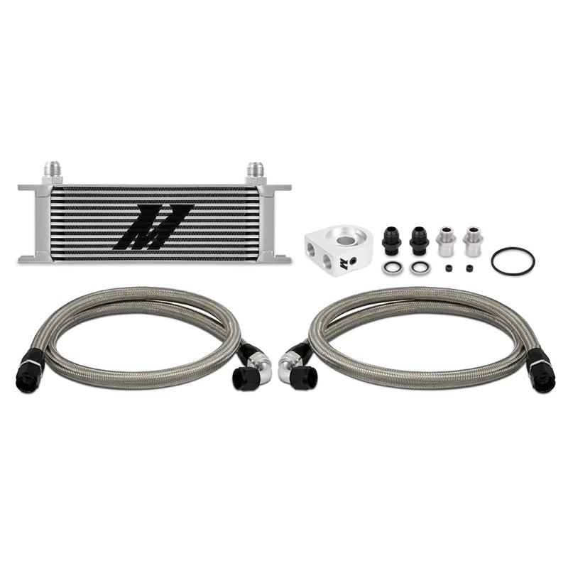 Mishimoto Universal 13 Row Oil Cooler Kit Silver Finish